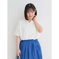 【接触冷感】スキッパートップス