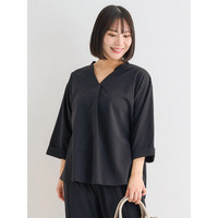 【WEB限定】カットジョーゼットスキッパートップス（セットアップ可）