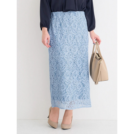 【WEB限定】レース刺繍ナロースカート【アリノマ/Alinoma】 【WEB限定】レース刺繍ナロースカート【アリノマ/Alinoma】