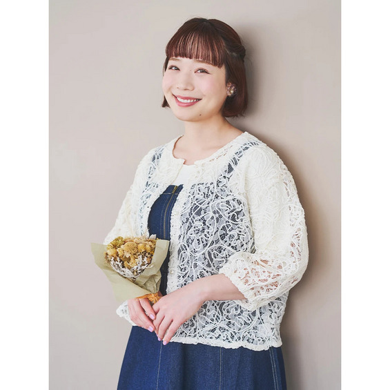 【WEB限定】レース刺繍カーディガン【アリノマ/Alinoma】