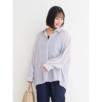 [SET]ストライプ柄シアーシャツ×タンクトップ