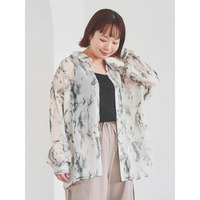 [SET]ぼかし柄シアーシャツ×タンクトップ