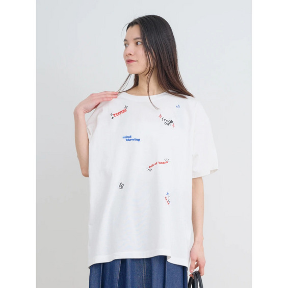 ロゴ刺繡Tシャツ【アリノマ/Alinoma】 ロゴ刺繡Tシャツ【アリノマ/Alinoma】
