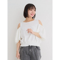 【WEB限定】肩開きフレアスリーブトップス