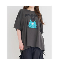 ミニ裏毛ネコプリントTシャツ