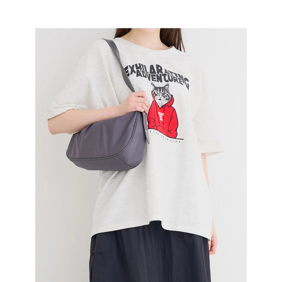 ミニ裏毛ネコプリントTシャツ【アリノマ/Alinoma】 ミニ裏毛ネコプリントTシャツ【アリノマ/Alinoma】