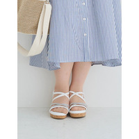 【la farfa SHOES/ラ・ファーファシューズ】ストラップウエッジサンダル