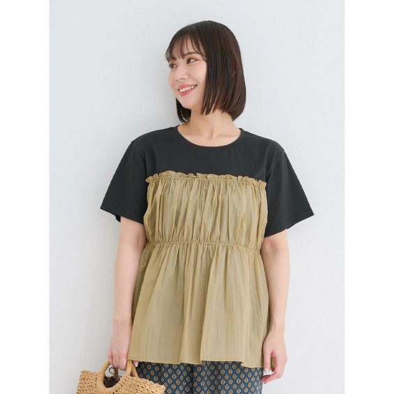 ビスチェレイヤード風Tシャツ【アリノマ/Alinoma】 ビスチェレイヤード風Tシャツ【アリノマ/Alinoma】