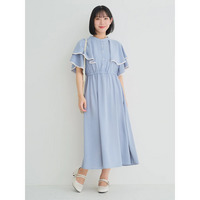 【WEB限定】配色フリルケープワンピース