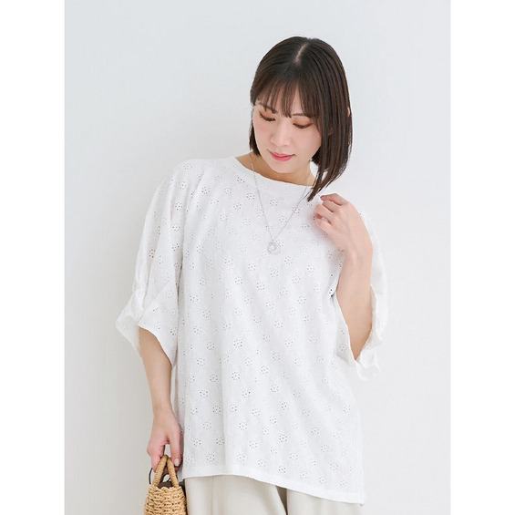 ブラウス】トップス レース 総レース カットソー インナー 袖