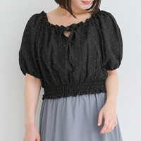 【WEB限定】[前後2WAY]ビジュージョーゼットオフショルブラウス