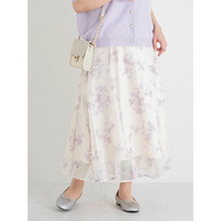 【WEB限定】花柄メッシュスカート