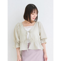 【WEB限定】ビジュージョーゼットリボンカーディガン