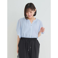 シフォンドルマンスキッパーブラウス（無地・ドット柄）