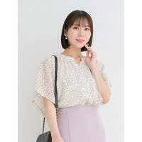 シフォンドルマンスキッパーブラウス（無地・ドット柄）
