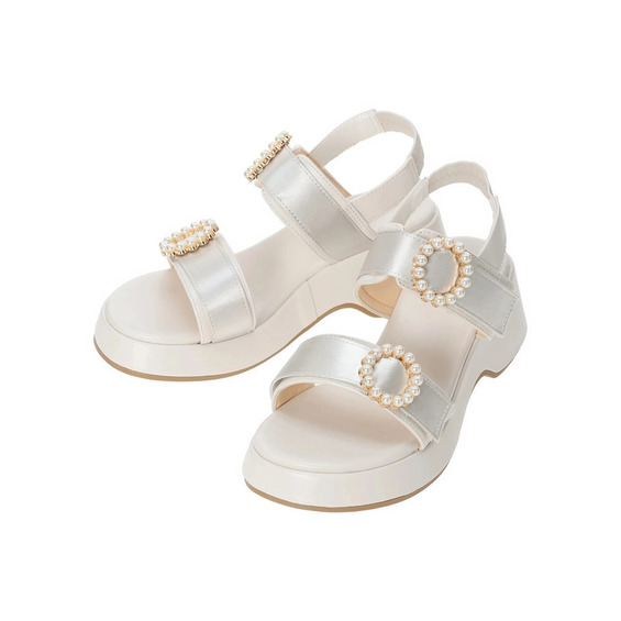 【masyugirl/マシュガール】2WAYパールバックルサンダル【アリノマ/Alinoma】 【masyugirl/マシュガール】2WAYパールバックルサンダル【アリノマ/Alinoma】