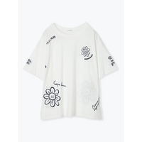 フラワーロゴ刺繍Tシャツ