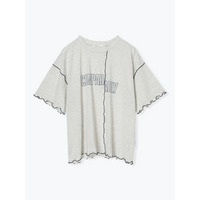 リメイク風ロゴプリントメローTシャツ