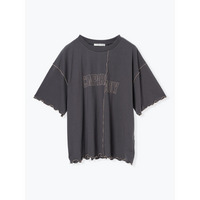 リメイク風ロゴプリントメローTシャツ