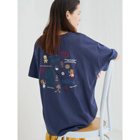 手書き風イラスト刺繍Tシャツ