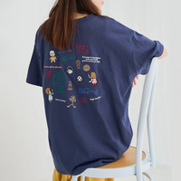 手書き風イラスト刺繍Tシャツ