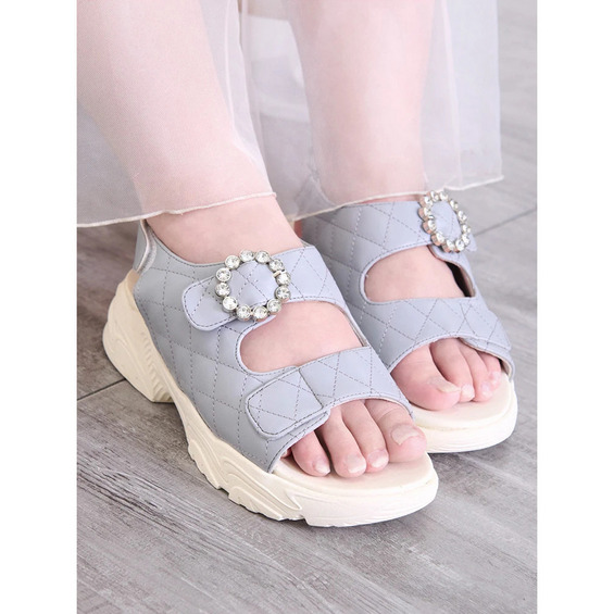 【la farfa SHOES/ラ・ファーファシューズ】ビジューバックル厚底スポーツサンダル【アリノマ/Alinoma】 【la farfa SHOES/ラ・ファーファシューズ】ビジューバックル厚底スポーツサンダル【アリノマ/Alinoma】