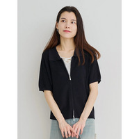 【WEB限定】襟付きZIPニットトップス