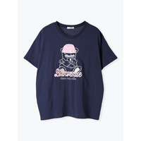 ニット帽クマ刺繍Tシャツ