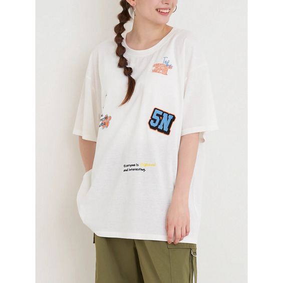ワッペン×刺繍ロゴTシャツ【アリノマ/Alinoma】 ワッペン×刺繍ロゴTシャツ【アリノマ/Alinoma】