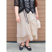 【Kannaコラボ】シフォンラッフルスカート