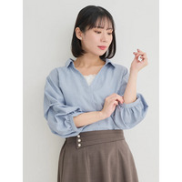リネンライクタックスリーブスキッパーシャツ