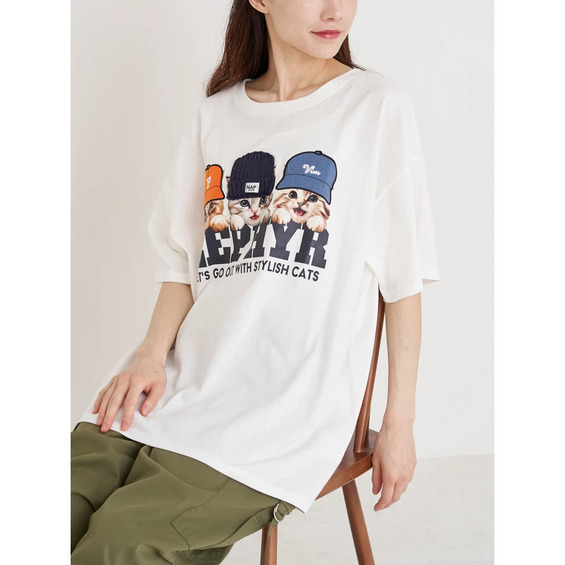帽子×ネコTシャツ【アリノマ/Alinoma】 帽子×ネコTシャツ【アリノマ/Alinoma】