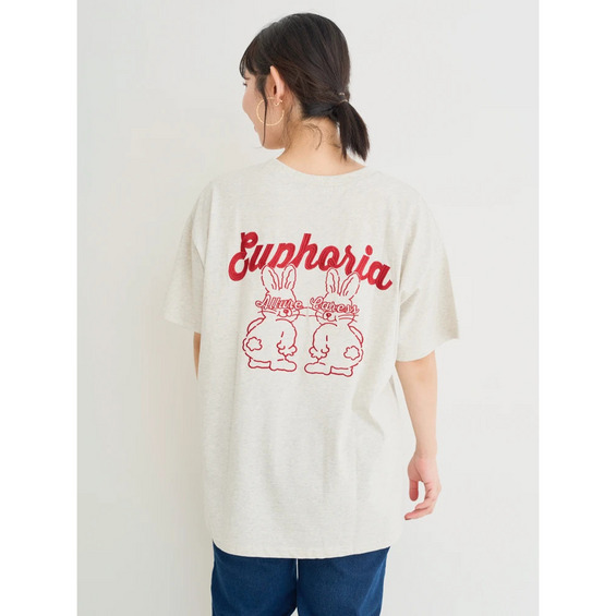 BACKウサギ刺繍Tシャツ【アリノマ/Alinoma】 BACKウサギ刺繍Tシャツ【アリノマ/Alinoma】