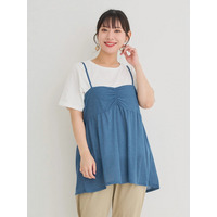[SET]ギャザーキャミソール×Tシャツ