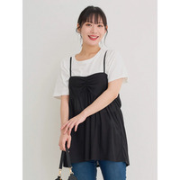 [SET]ギャザーキャミソール×Tシャツ