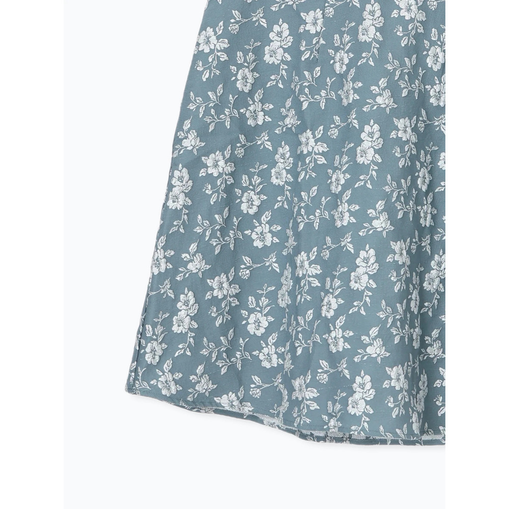 ベルト付き花柄ジャガードフレアスカート24