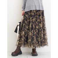 チュールティアードスカート（レオパード柄・迷彩柄）
