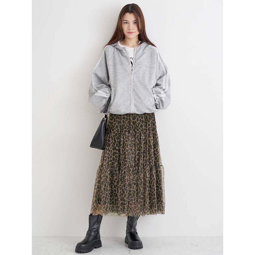チュールティアードスカート(レオパード柄・迷彩柄)10
