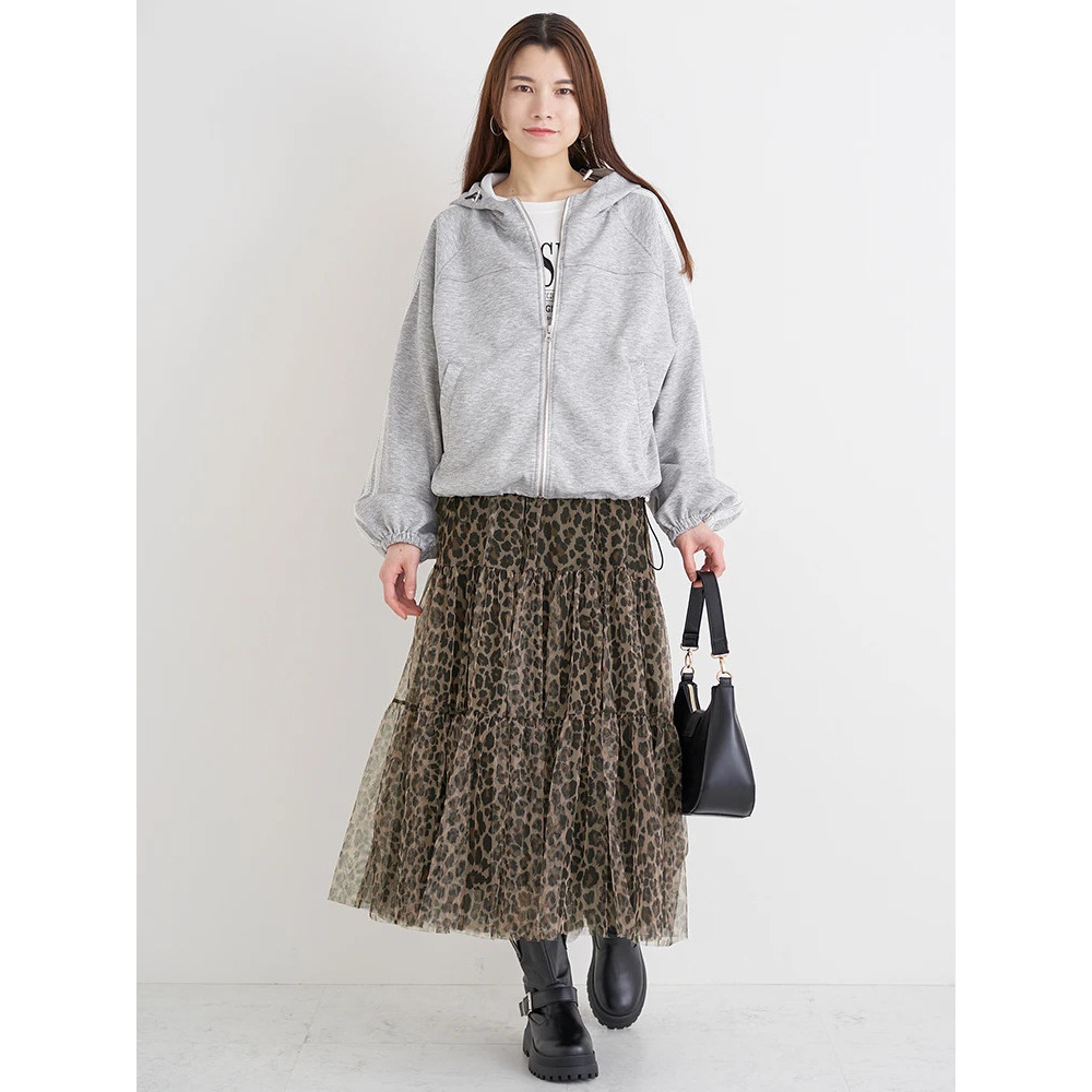 チュールティアードスカート(レオパード柄・迷彩柄)11