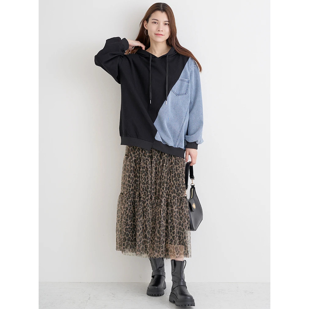 チュールティアードスカート(レオパード柄・迷彩柄)12