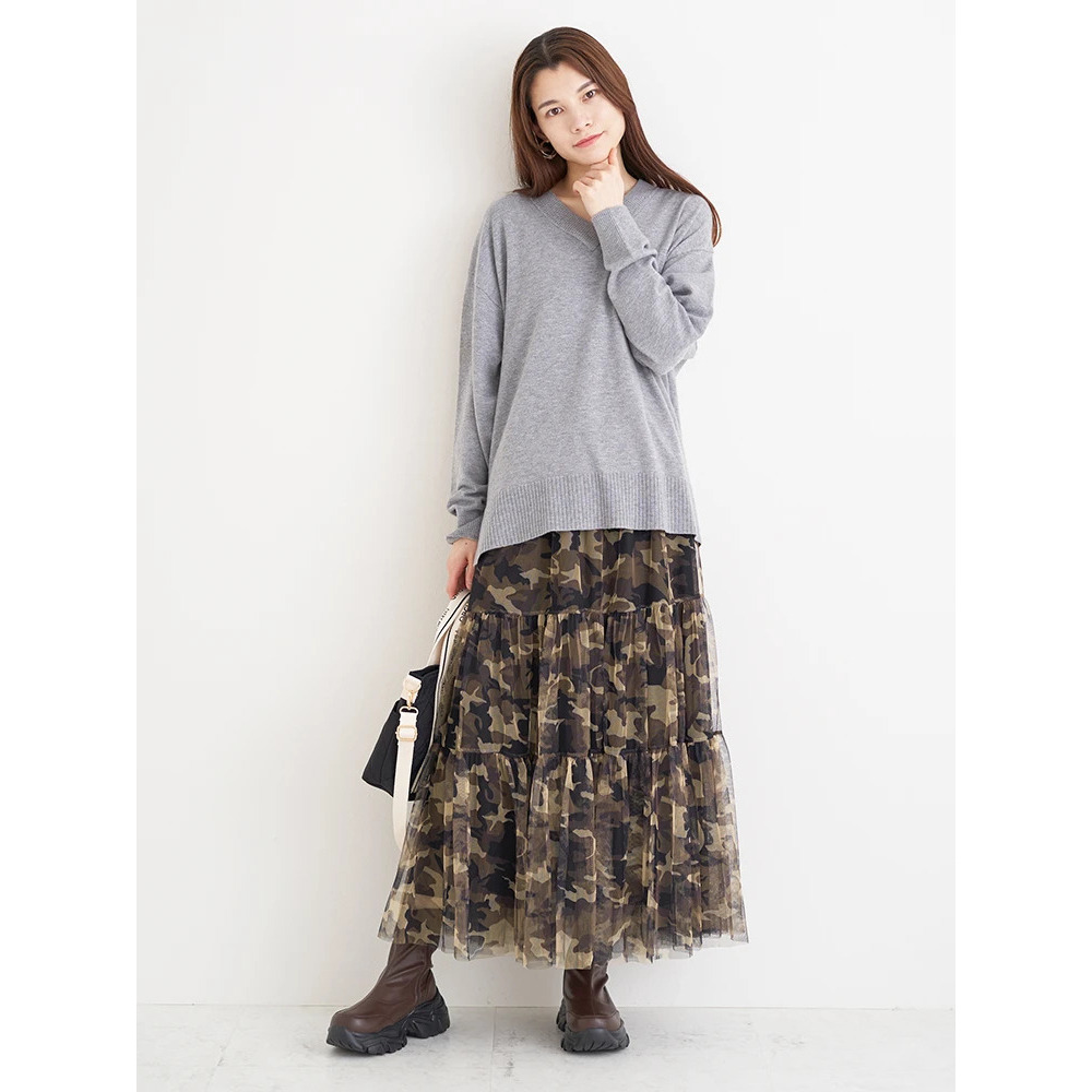 チュールティアードスカート(レオパード柄・迷彩柄)16