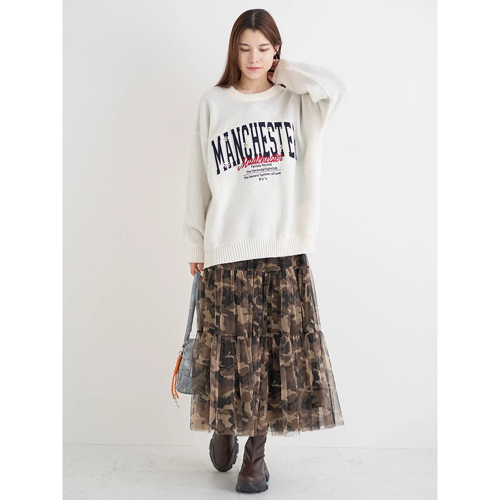 チュールティアードスカート(レオパード柄・迷彩柄)24