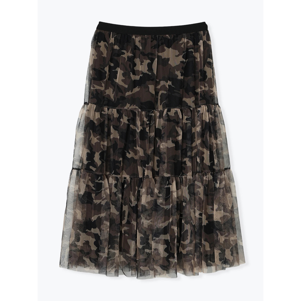 チュールティアードスカート(レオパード柄・迷彩柄)25