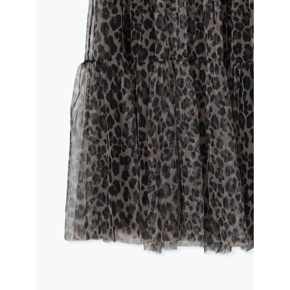 チュールティアードスカート(レオパード柄・迷彩柄)30