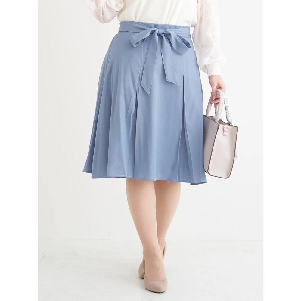ウエストリボンシャンブレースカート
