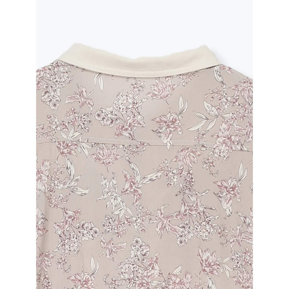 ポケットリボンハーフZIPワンピース(無地・花柄)23