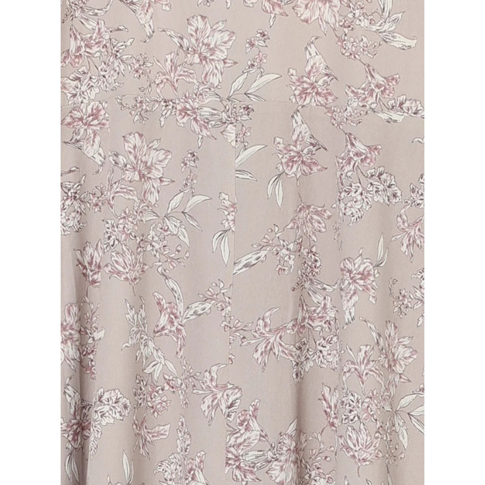 ポケットリボンハーフZIPワンピース(無地・花柄)24