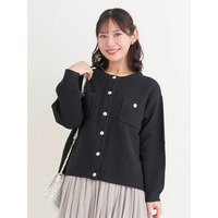 クルーネックカノコラメニットカーディガン