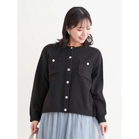 クルーネックカノコラメニットカーディガン