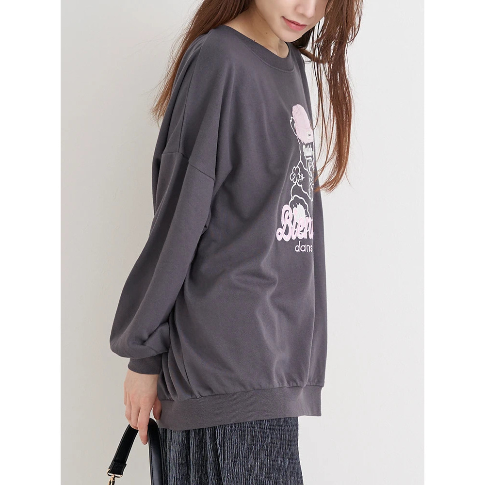 ニット帽くま刺繍裏毛プルオーバー3